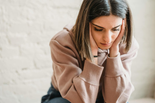 Woman looking worried and anxious