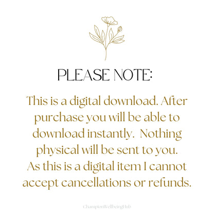 Notice that digital downloads cannot be cancelled or refunded, no physical item will be sent.